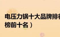 电压力锅十大品牌排行榜（电压力锅品牌排行榜前十名）