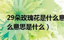 29朵玫瑰花是什么意思（29朵玫瑰花代表什么意思是什么）