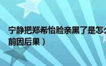宁静把郑希怡脸亲黑了是怎么回事（宁静把郑希怡脸亲黑了前因后果）