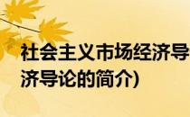 社会主义市场经济导论(关于社会主义市场经济导论的简介)