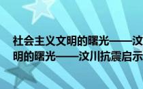 社会主义文明的曙光——汶川抗震启示录(关于社会主义文明的曙光——汶川抗震启示录的简介)