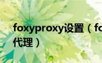 foxyproxy设置（foxyproxy最新版怎么用代理）