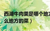 西湖牛肉羹是哪个地方的菜（西湖牛肉羹是什么地方的菜）