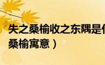 失之桑榆收之东隅是什么意思（失之东隅收之桑榆寓意）