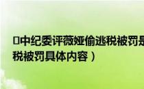 ​中纪委评薇娅偷逃税被罚是怎么回事（中纪委评薇娅偷逃税被罚具体内容）