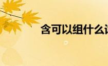 含可以组什么词（含字组词）