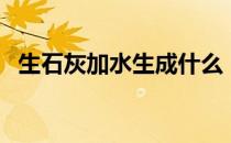 生石灰加水生成什么（生石灰加水会产生）