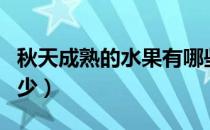 秋天成熟的水果有哪些（秋天成熟的水果有多少）