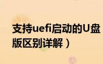 支持uefi启动的U盘（u盘启动uefi版与装机版区别详解）