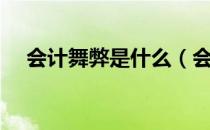 会计舞弊是什么（会计舞弊是什么意思）