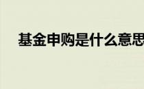 基金申购是什么意思（什么叫基金申购）