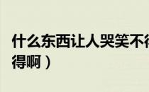 什么东西让人哭笑不得（什么东西让人哭笑不得啊）