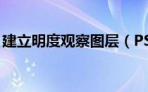 建立明度观察图层（PS如何建立明度观察层）
