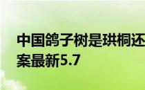 中国鸽子树是珙桐还是桫椤 蚂蚁新村今日答案最新5.7