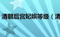 清朝后宫妃嫔等级（清朝后宫妃嫔等级划分）