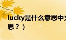 lucky是什么意思中文名字（lucky是什么意思？）