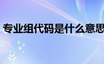 专业组代码是什么意思（专业组代码是什么）