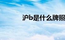 沪b是什么牌照（hub是什么）