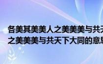 各美其美美人之美美美与共天下大同的寓意（各美其美美人之美美美与共天下大同的意思）