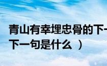 青山有幸埋忠骨的下一句（青山有幸埋忠骨的下一句是什么 ）