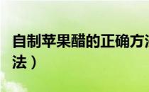 自制苹果醋的正确方法（自制苹果醋的正确方法）