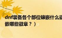 dnf装备各个部位镶嵌什么徽章（DNF装备每个部位可以镶嵌哪些徽章？）