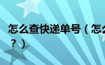 怎么查快递单号（怎么查邮政平邮快递的单号？）