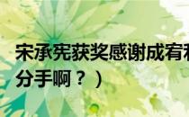 宋承宪获奖感谢成宥利（宋承宪为何与成宥利分手啊？）