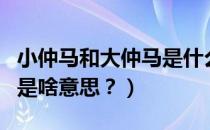 小仲马和大仲马是什么关系（小仲马和大仲马是啥意思？）