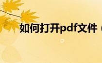 如何打开pdf文件（如何打开图种？）