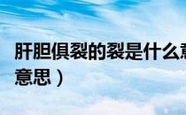 肝胆俱裂的裂是什么意思（肝胆俱裂的俱什么意思）