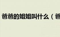 爸爸的姐姐叫什么（爸爸的姐姐叫什么称呼）