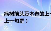 病树前头万木春的上一句（病树前头万木春的上一句是）