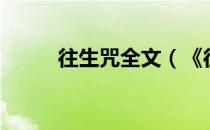 往生咒全文（《往生咒》全文？）