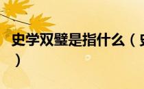 史学双璧是指什么（史书双璧是指什么和什么）