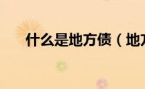 什么是地方债（地方债的意思是什么）