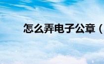 怎么弄电子公章（怎么弄电子签名）