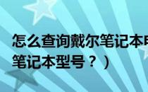 怎么查询戴尔笔记本电脑型号（怎么查戴尔的笔记本型号？）