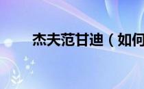 杰夫范甘迪（如何评价杰夫范甘迪）