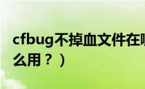 cfbug不掉血文件在哪（cfbug不掉血文件怎么用？）