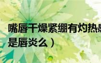 嘴唇干燥紧绷有灼热感怎么办（嘴唇有磨砂感是唇炎么）