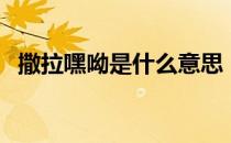 撒拉嘿呦是什么意思（撒拉嘿呦代表什么）
