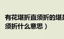 有花堪折直须折的堪是什么意思（有花堪折直须折什么意思）