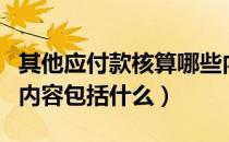 其他应付款核算哪些内容（其他应付款核算的内容包括什么）