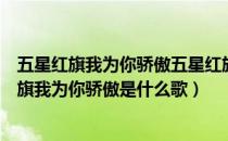 五星红旗我为你骄傲五星红旗我为你自豪是什么歌（五星红旗我为你骄傲是什么歌）