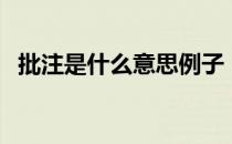 批注是什么意思例子（批注是什么意思？）