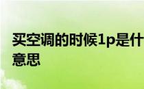 买空调的时候1p是什么意思 空调的1P是什么意思