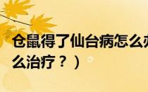 仓鼠得了仙台病怎么办（仓鼠得了仙台病毒怎么治疗？）