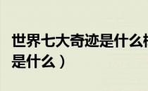 世界七大奇迹是什么标准答案（世界七大奇迹是什么）