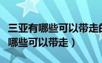 三亚有哪些可以带走的特产（海南三亚特产有哪些可以带走）